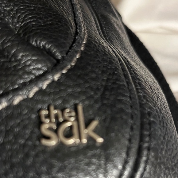 The Sak Black Pebbled Genuine Leather Shoulder Bag - Picture 2 of 10